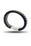 Chain Model Steel and Leather Bracelet 31834B2D1 - 3