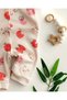 Baby Girl Seasonal Printed 3-6-9-12 Months Snap Fastener Ribbed Newborn Baby Romper - 5