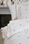 Valentine Love Embroidered 6 Piece Duvet Cover Set Red - 5