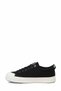 Women's Black Sneakers - Canvas Casual Shoes - White Sole Street Style B-1 - 5