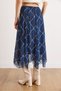Women's Navy Blue Lined Skirt Asymmetrical Plaid Bell Tulle Skirt Etk-19000384 - 2