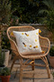 Daisy Patterned Punch Embroidered Tassel Cushion Cover 42X42 cm - Bohemian Decorative Pillow - 7