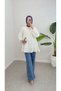 Lace Detailed Ruffled Loose Tunic Shirt