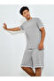 Men Solid Round Neck T-Shirt and Shorts Set