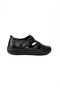 Z520 Black Leather Velcro Women's Sandals - 2