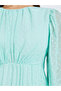Women Green Dobby Fabric A-Line Maxi Dress - 4