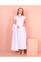 Maternity Long Sleeve 2-Piece Nightgown Set - Openable Button and Nightgown Sleeve with Lace Detail - 3