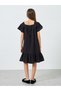 Teen Girls Schiffli Square Neck Dress - 5