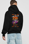 Araba Club Series 6 Back Printed Black Oversize Hooded Sweatshirt Men Women