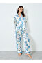 Women Satin Floral Printed Shirt and Pyjama Set - 2