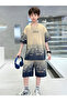 Boys Printed Short Sleeve T-Shirt and Shorts Set - 5