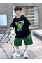 Boys Graphic Printed T-Shirt and Shorts Set - 2