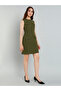Women Green Sleeveless Sheath Mini Dress - 3