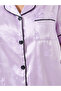 Women Purple Satin Shirt and Pyjama Set - 3