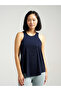 Women Navy Racerback Tank Top