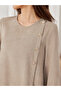Women Beige Longline Top and Wide Leg Pants Co-Ords - 2