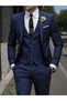 3-Piece Suit Tailored Blazer, Waistcoat and Trousers Set - 5