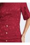 Women Maroon Short Sleeves Sheath Midi Dress - 3