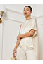 Women White Asymmetric Scarf Detail Satin Top - 6
