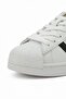 Unisex White Black Sneaker Oyster Toe Casual Shoes - Comfortable Sole - 3