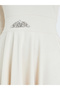 Women Cream High-Low Hem Maxi Dress - 3