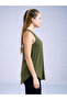 Women Olive Racerback Tank Top - 3