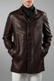 Men's Genuine Leather Whiskey Jumbo Coat - 5