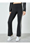 Women Black Contour Piping Full Zip Jacket and and Flared Pants Set - 5