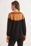 Women's Black Collar Detailed Soft Textured Knitwear Sweater Kzk-19001021 - 6