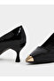 Women Black Patent Leather Pointed Toe Pumps - 3