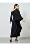Women Black One Shoulder kaftan Maxi Dress - 5