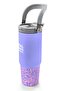 Milka Geometric Patterned Thermos with Straw and Direct Drinking Steel Thermos 900 ml 38704 - 4