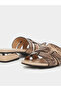 Women Beige Snake Skin Print Block Heel Sandals - 3