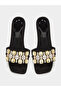 Women Black Embellished Slip on Sandals - 5