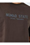 Men Brown Graphic Print Oversized T-Shirt - 4