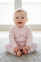 Baby Girl Pink Lamb Printed 2-Piece 100% Cotton Jumpsuit Set - 2