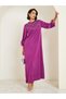Women Embellished Jalabiya with Faux Feather Trim