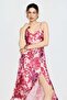 Ruffle Detailed Patterned Chiffon Dress - 3