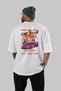 Araba Club Series 28 Back Printed White Oversize T-Shirt 100% Cotton Men's Women's - 4