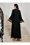 Women Black Embroidered A-Line Jalabiya - 6