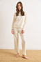 Women's Lemon Yellow 100% Cotton Long Sleeve Pajama Set Pjm-00000024 - 2