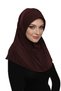 Takmatik Plain Brown Ready-To-Wear Turban Hijab Pool Cap Medical Suitable Prayer Cover - 2