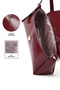 Wrinkled Textured Black/Wrinkled Textured Burgundy Shk305 Set Faux Leather, 2-Piece Hand, Arm, and Shoulder Bag - 7