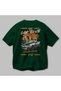 Araba Club Series 30 Back Printed Green Oversize T-Shirt 100% Cotton Men Women - 3