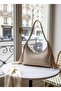 Women's Leather-Look Tasseled Daily Shoulder Bag (Length 28 cm - Height 12 cm) - 3