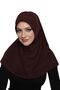 Takmatik Plain Brown Ready-To-Wear Turban Hijab Pool Cap Medical Suitable Prayer Cover - 4