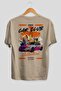 Araba Club Series 14 Back Printed Beige Oversize T-Shirt 100% Cotton Men Women