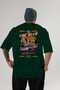 Araba Club Series 27 Back Printed Green Oversize T-Shirt 100% Cotton Men Women - 2