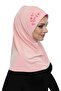 Tactical Stone Handcrafted Bead Embroidered Powder Ready-made Turban Hijab Bonnet Prayer Cover - 4
