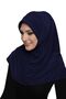 Takmatik Plain Navy Blue Ready-To-Wear Turban Hijab Pool Cap Medical Suitable Prayer Cover - 5